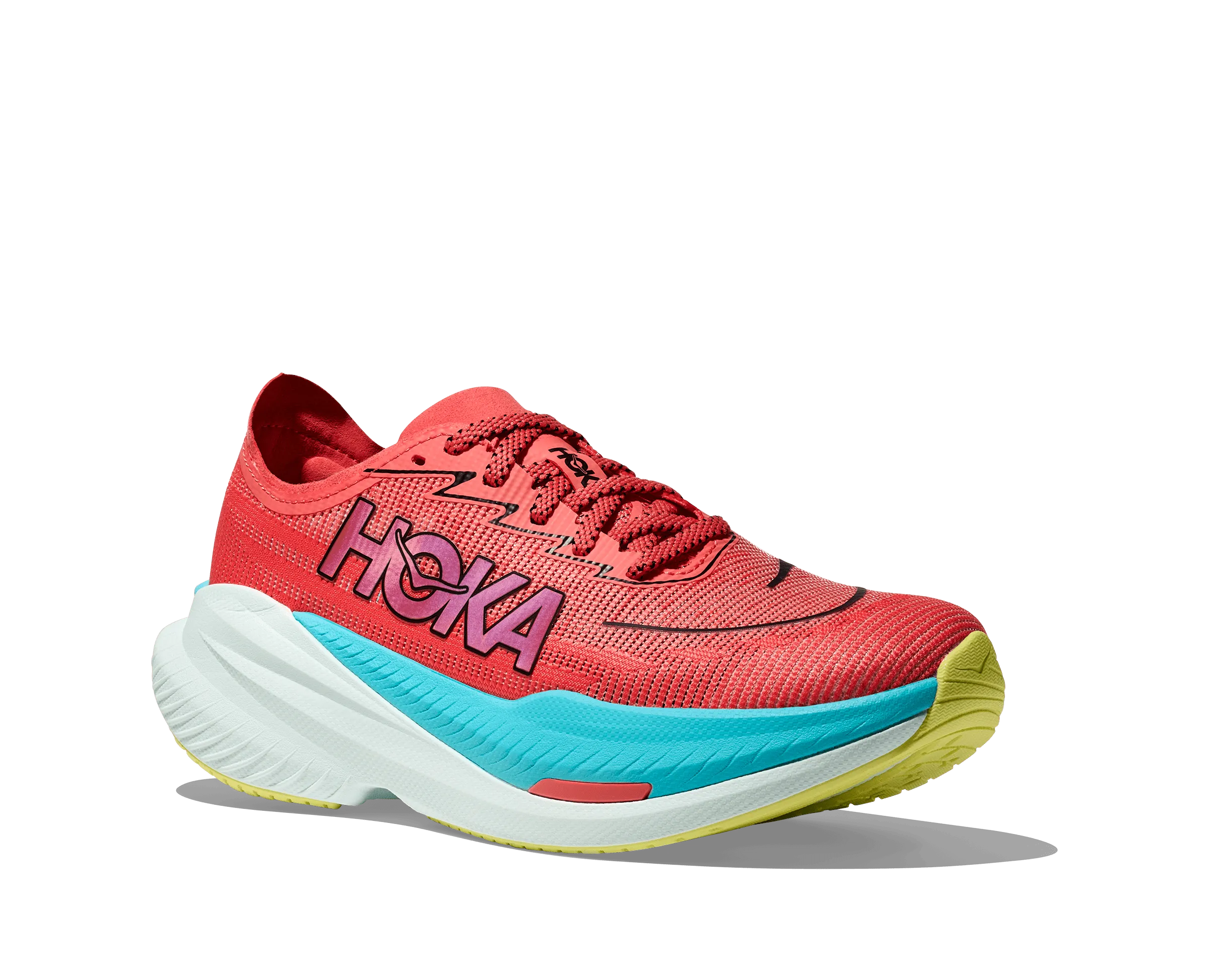 HOKA Men Mach X 2 Wide - Grapefruit / Electric Coral
