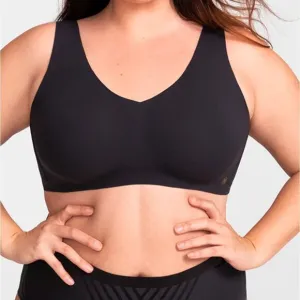 Honeylove size 3X V-neck bra in black plus size comfortable- EUC