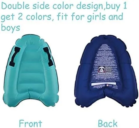 Inflatable Body Board with Handles - Lightweight Floatation Aid for Swimming, Beach Safety & Summer Fun | Portable Swim Trainer for All Ages, Pool Lake or Ocean Splash Play Toy