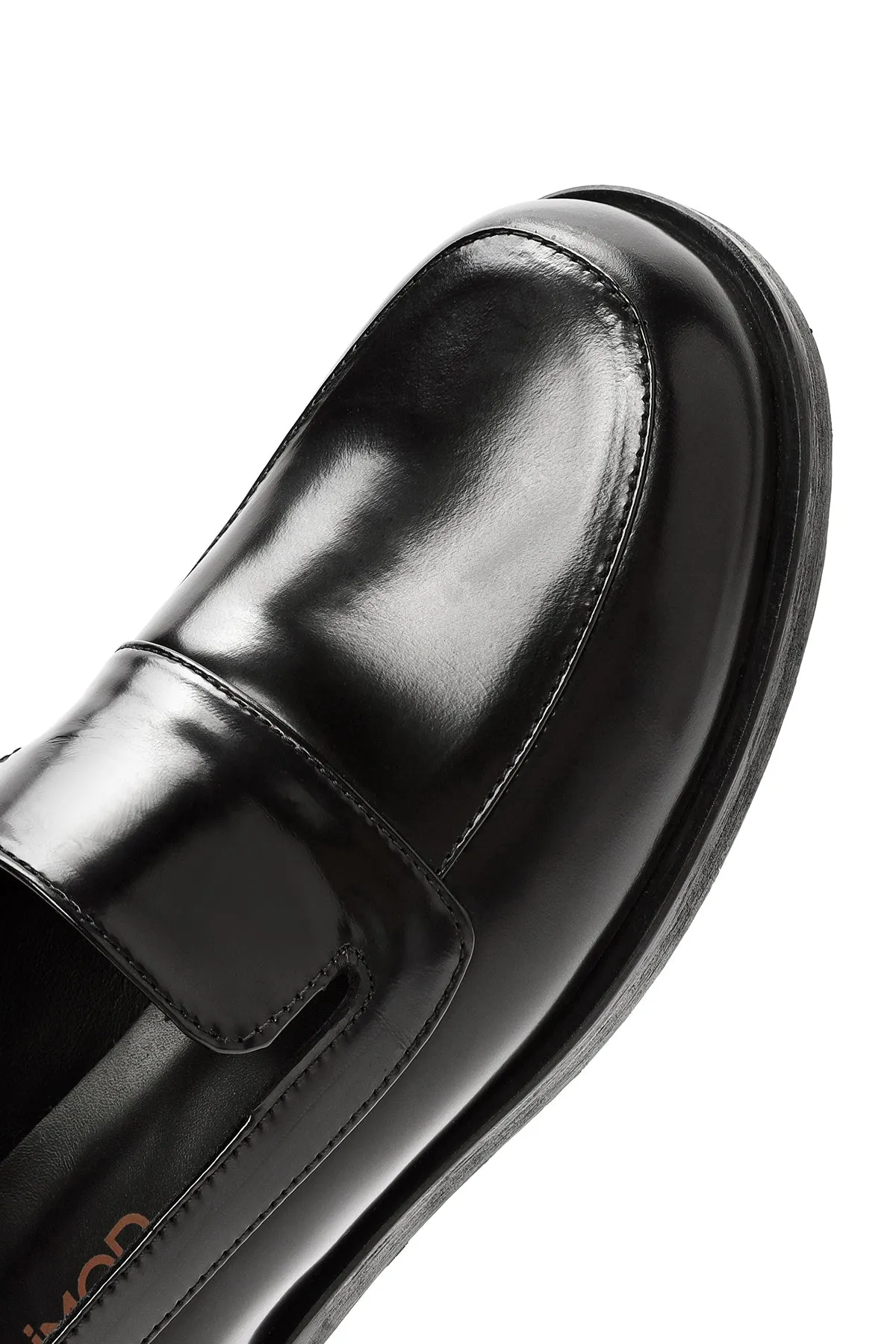 Kadın Siyah Klasik Deri Loafer