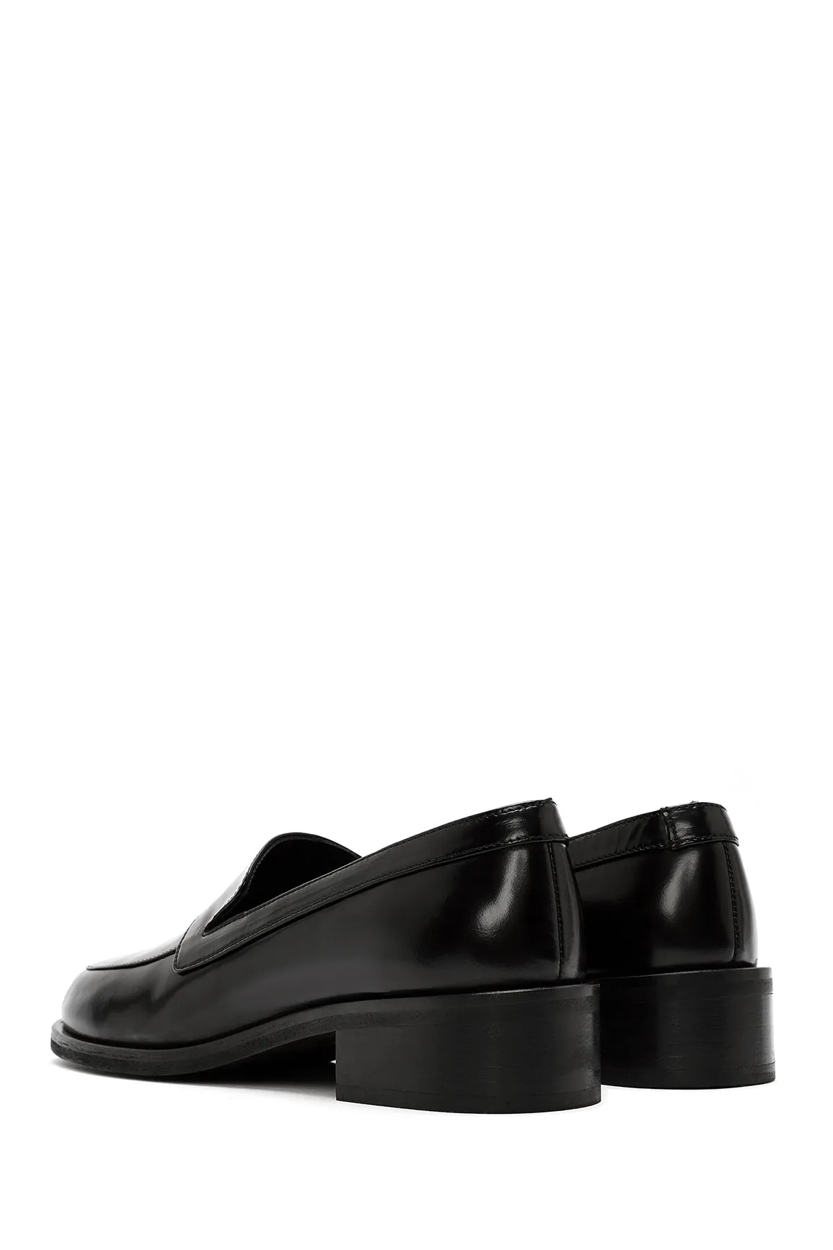 Kadın Siyah Klasik Deri Loafer
