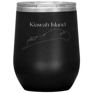 Kiawah Island Map Wine Tumbler