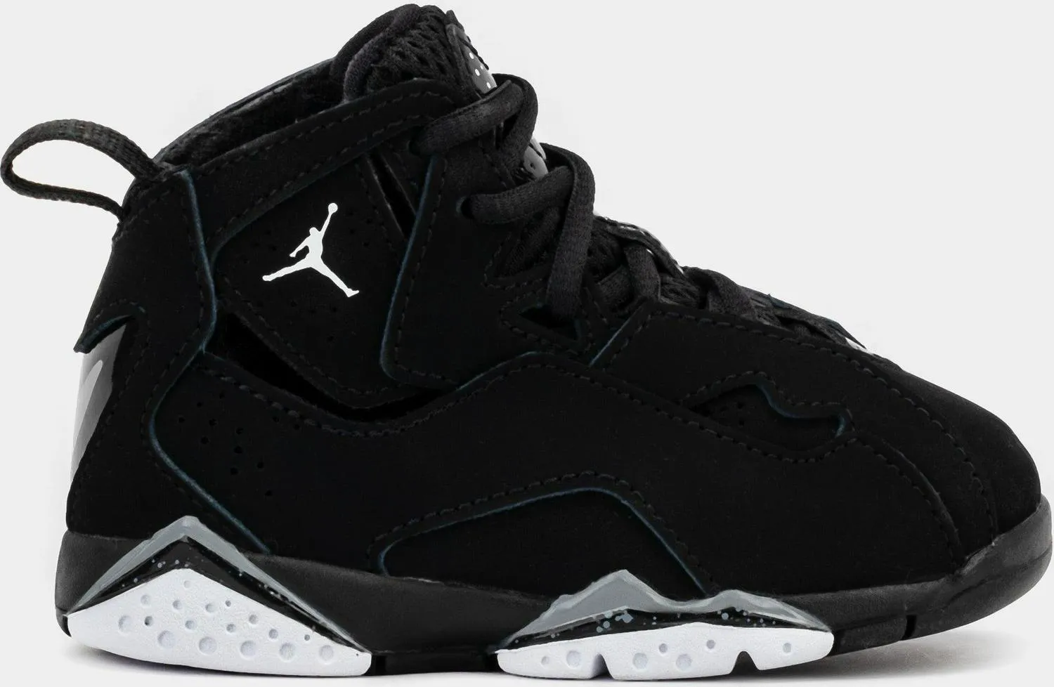 Kids Nike Air Jordan True Flight TD Black White Shoe Sneaker Trainer