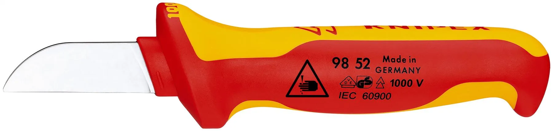 KNIPEX Cable Knife VDE Insulated Multi Component Handle 50mm Blade Length 98 52 SB