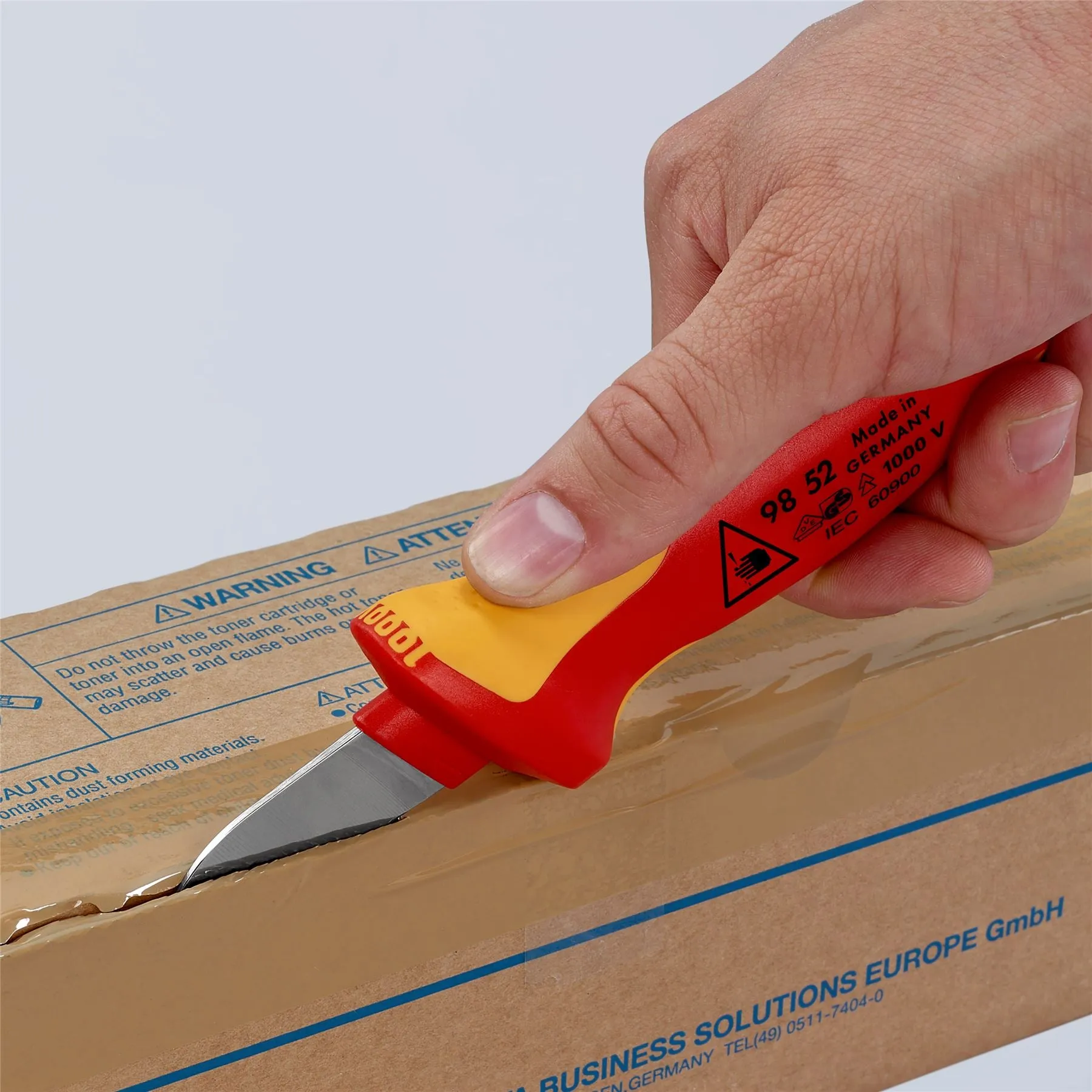 KNIPEX Cable Knife VDE Insulated Multi Component Handle 50mm Blade Length 98 52 SB