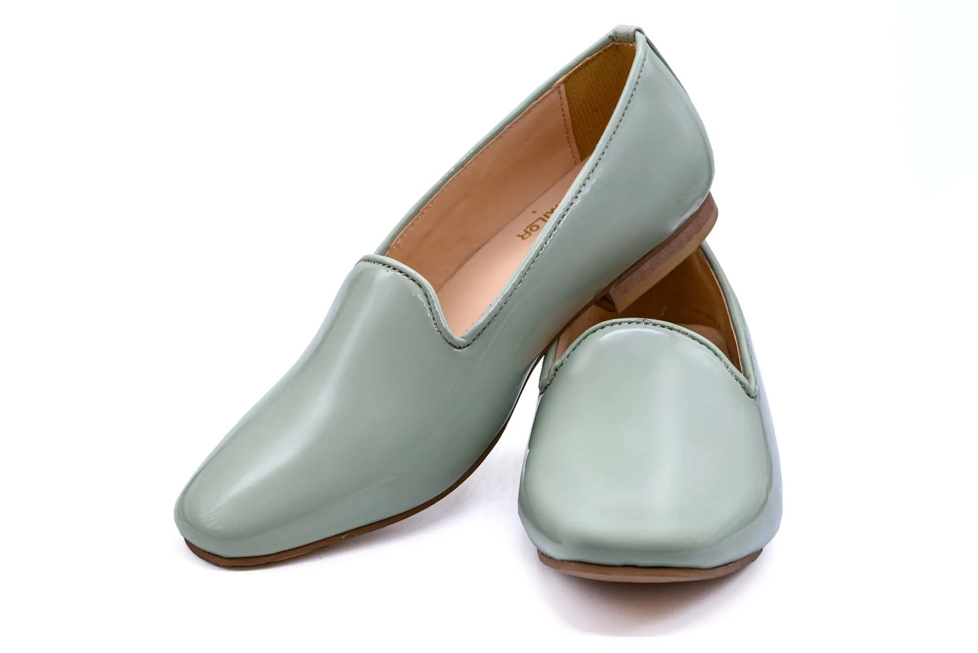 Light Green Leather  Loafer
