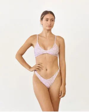 LOKAHI21 MAYA TOP - NEUTRAL FLORAL