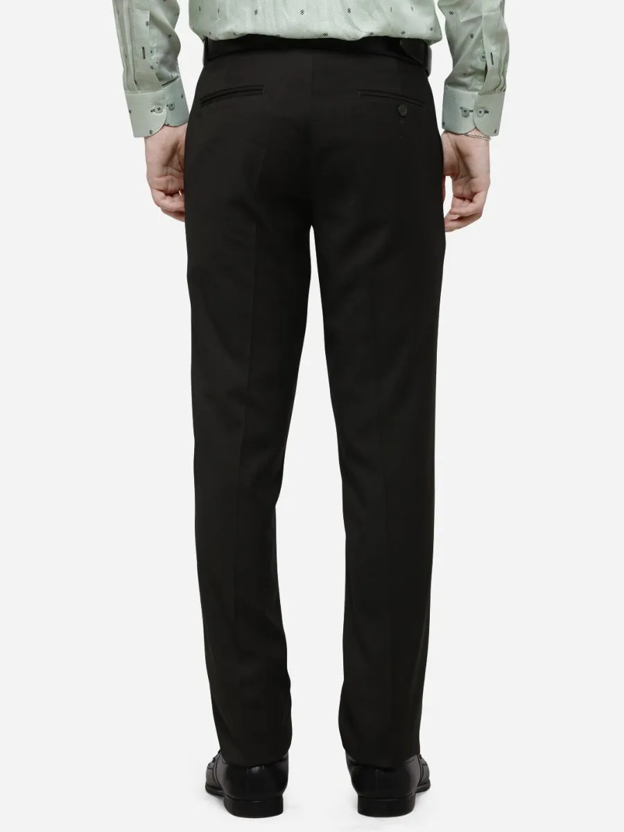 Mahendi Solid Slim Fit Formal Trouser | Metal