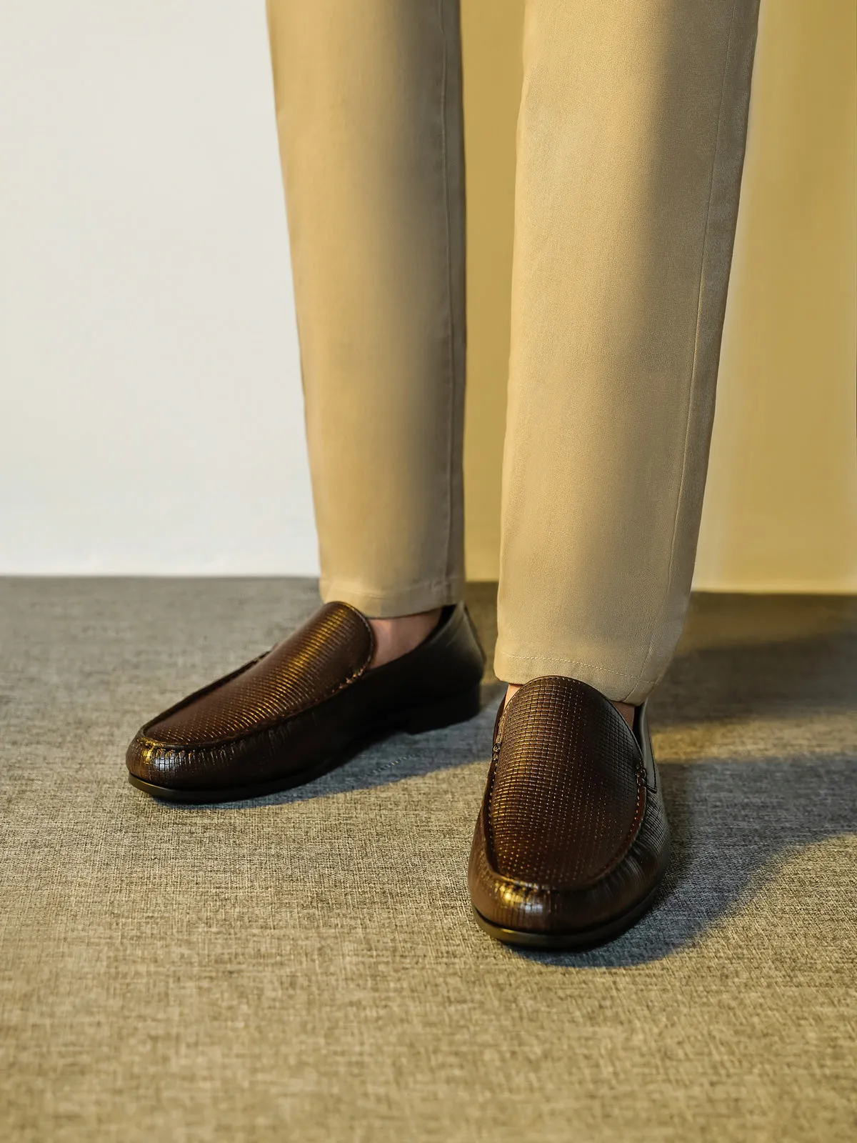 Men "FELIPE" Penny Keeper Casual Slip-On Leather Moccasins
