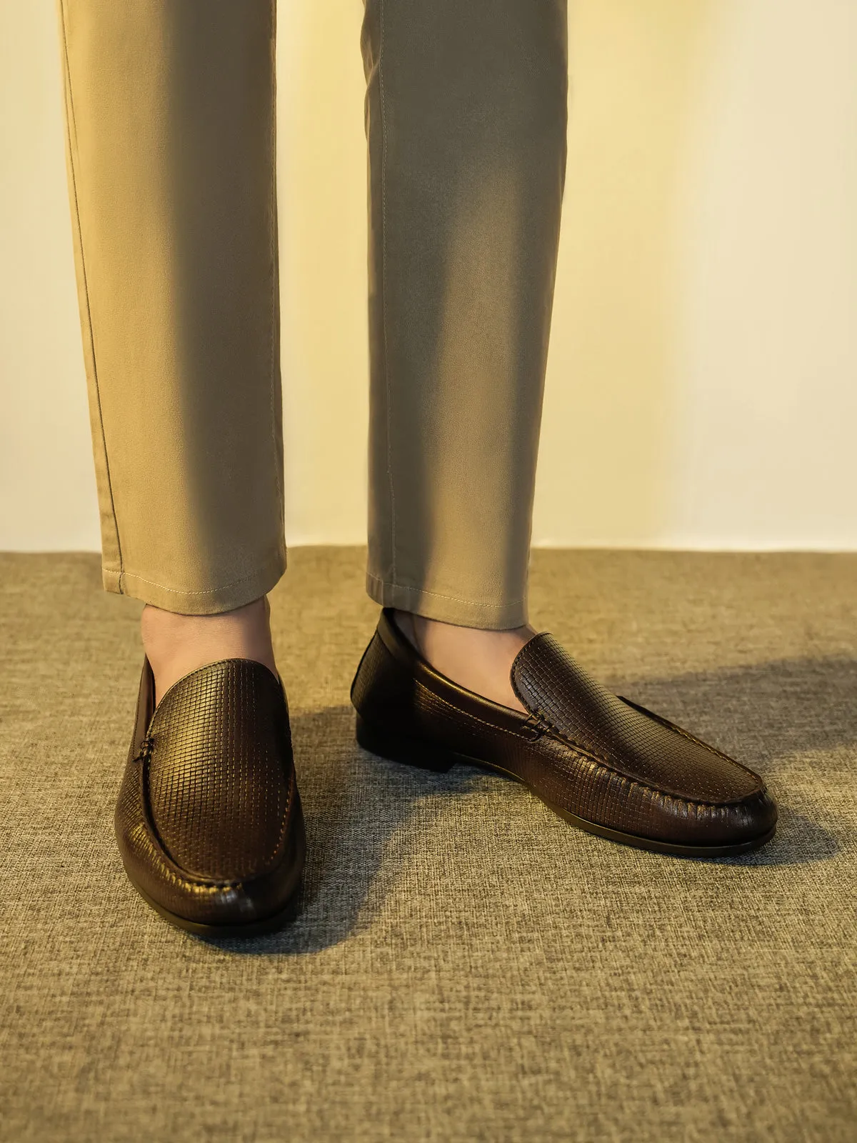 Men "FELIPE" Penny Keeper Casual Slip-On Leather Moccasins