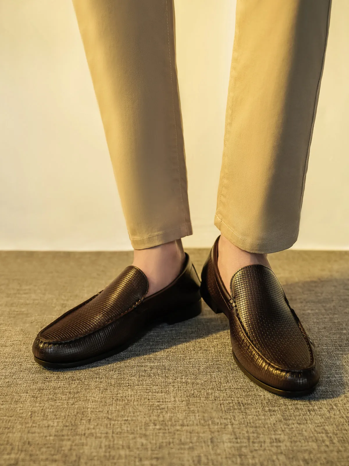 Men "FELIPE" Penny Keeper Casual Slip-On Leather Moccasins