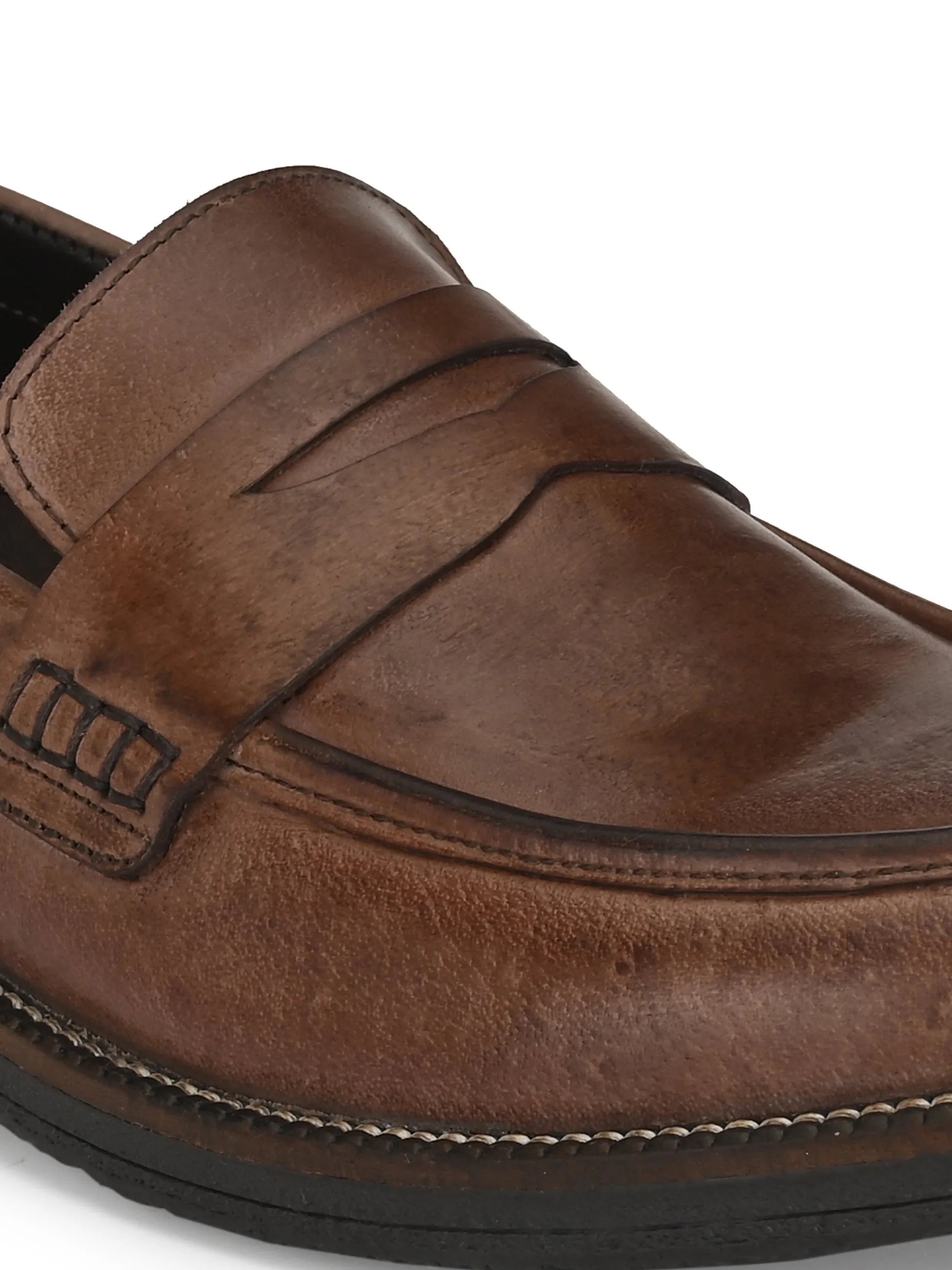 MEN'S BURNISH LEATHER MOCCASIN