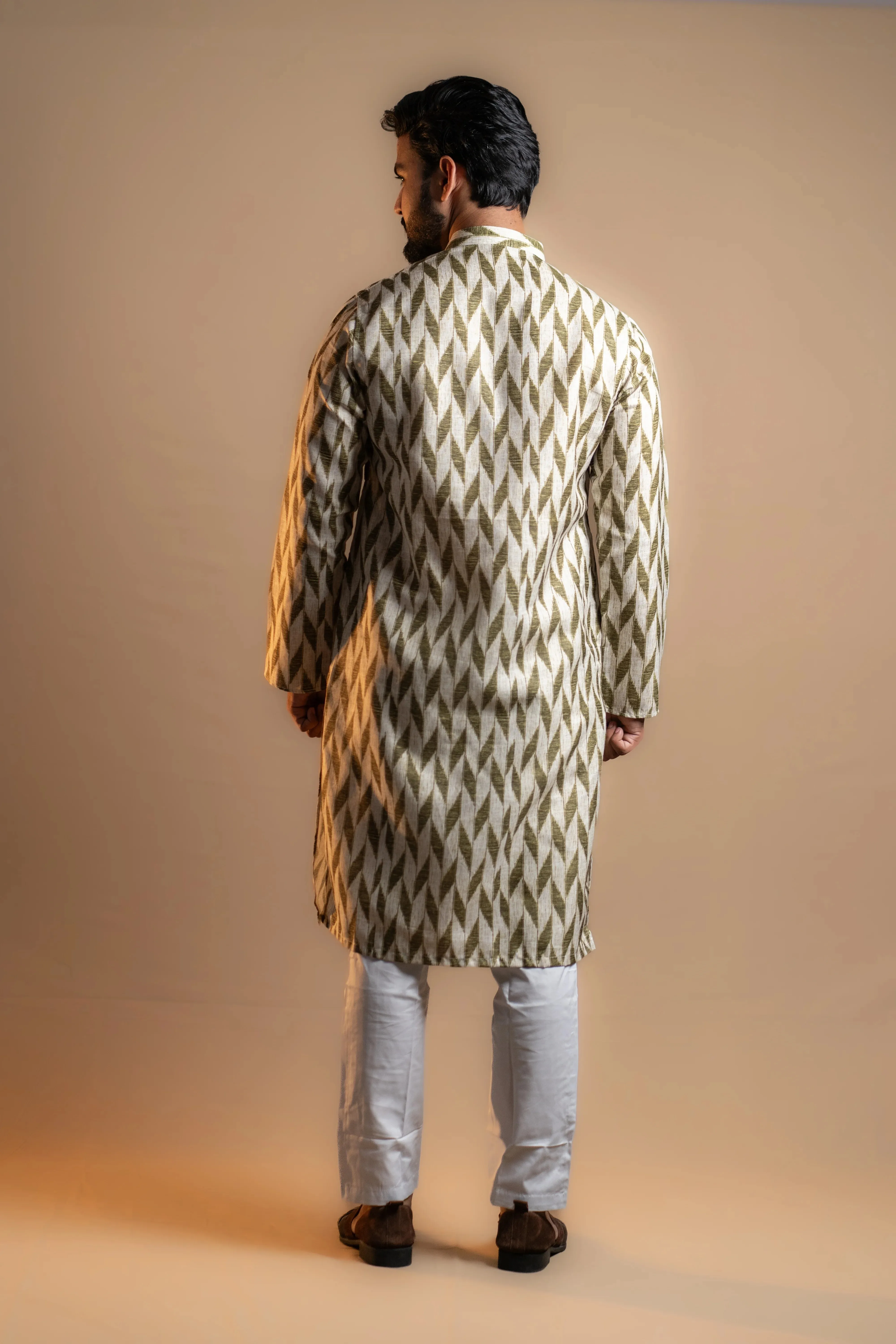 Men's Chevron-patterned Kurta