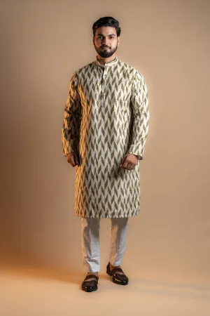Men's Chevron-patterned Kurta