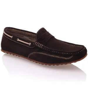 Mens ‘Dorin’ Leather suede moccasins Slipon Shoes