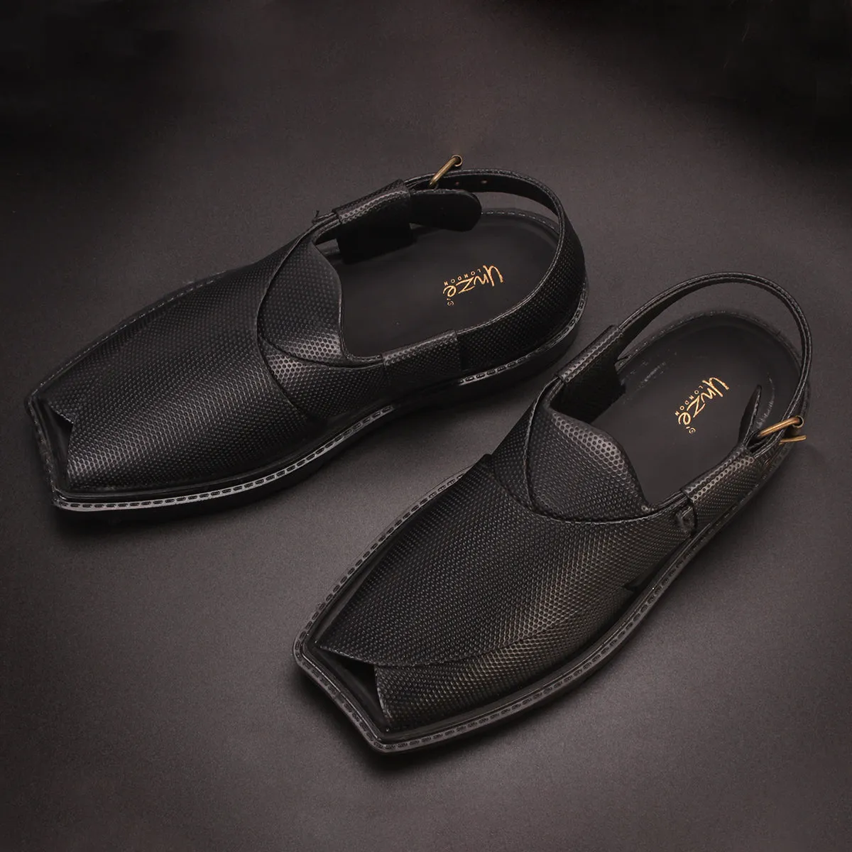 Men's "ZUBIN" Leather Buckled Peshawari Sandals
