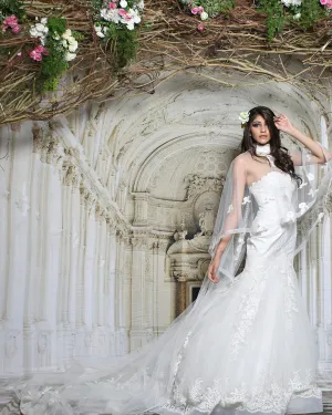Mermaid White Trail Gown