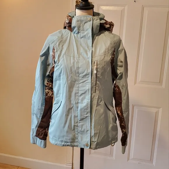 NILS Ski Insulated Women's Jacket Teal Green Detachable Hood M