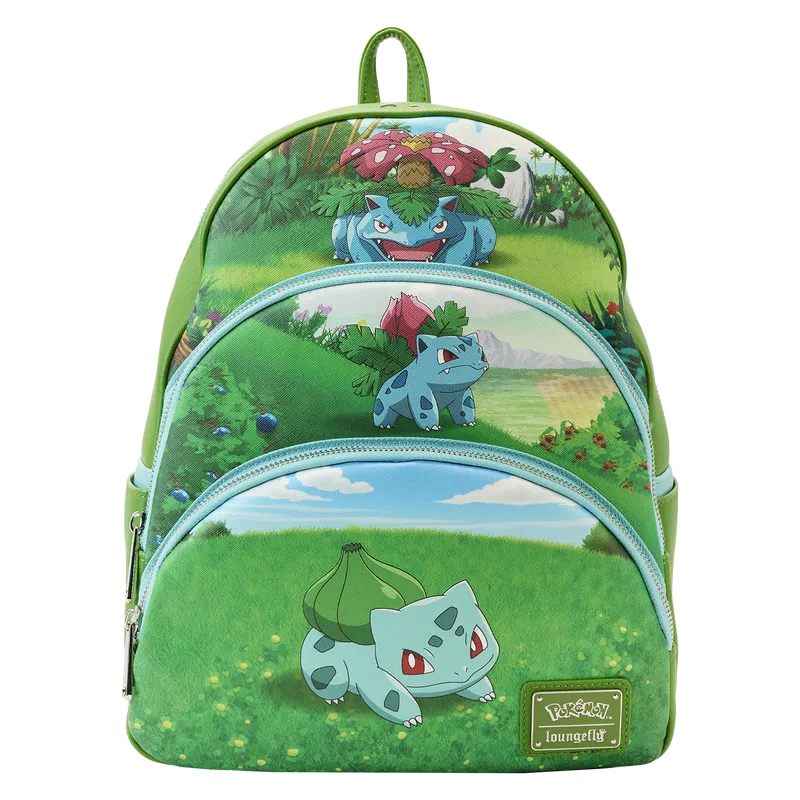 Pokemon Bulbasaur Evolutions Triple Pocket Backpack
