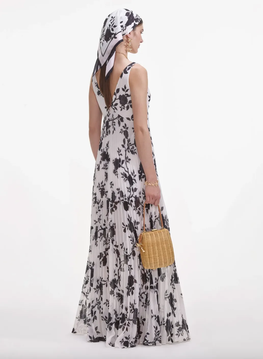 Print Chiffon Maxi Dress - Floral