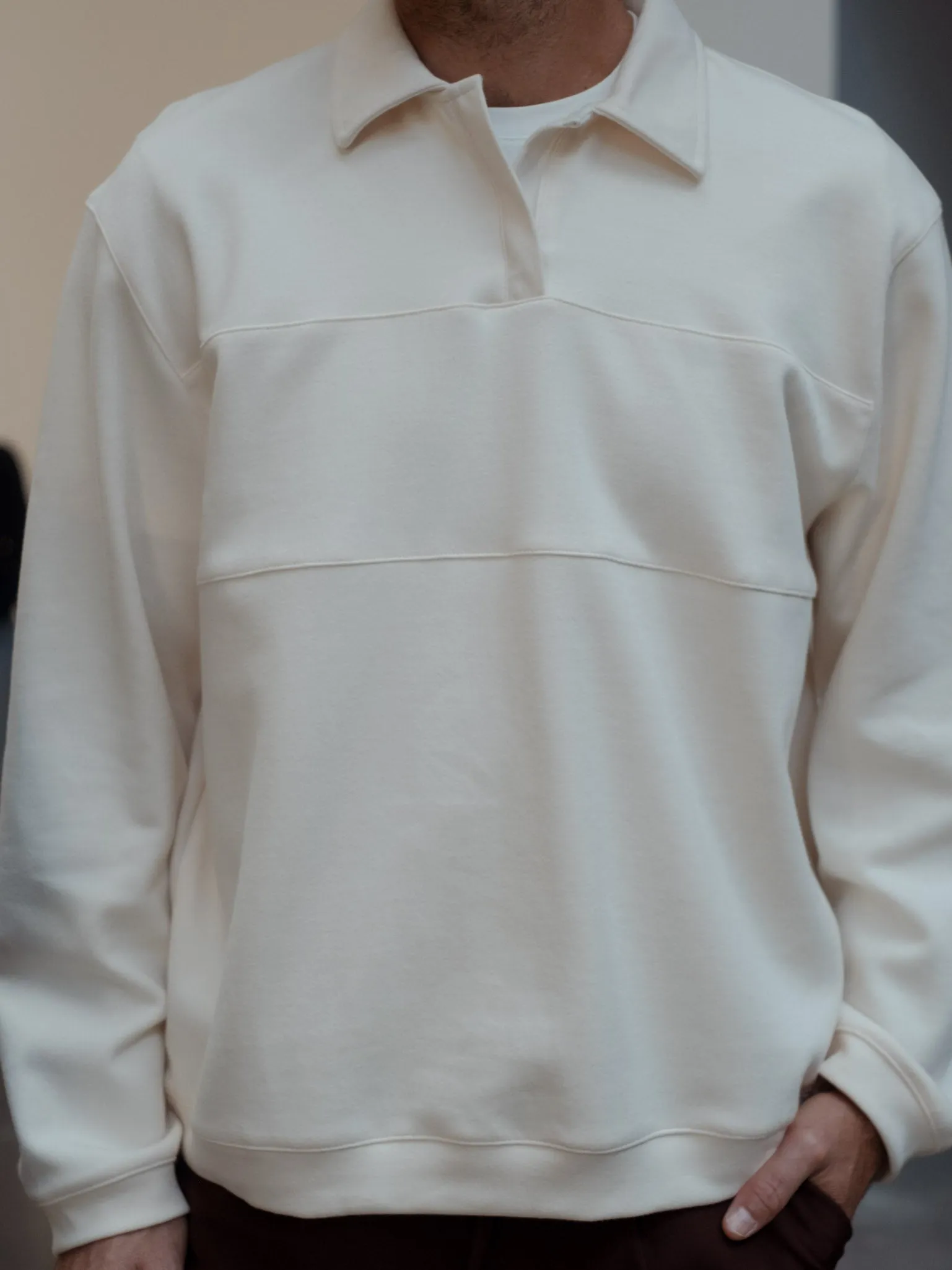 RUGBY SWEATSHIRT  - SOFT WHITE