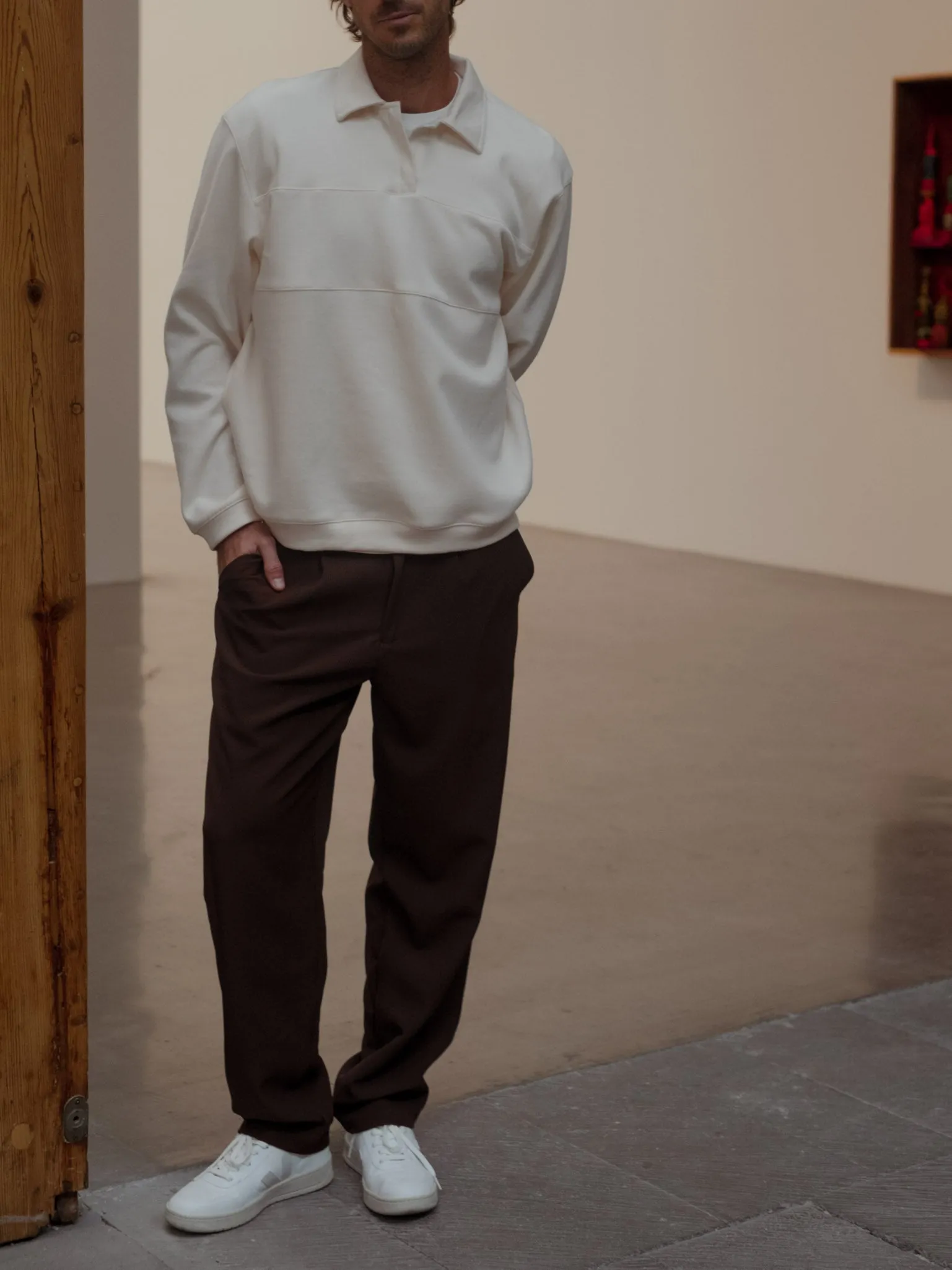 RUGBY SWEATSHIRT  - SOFT WHITE