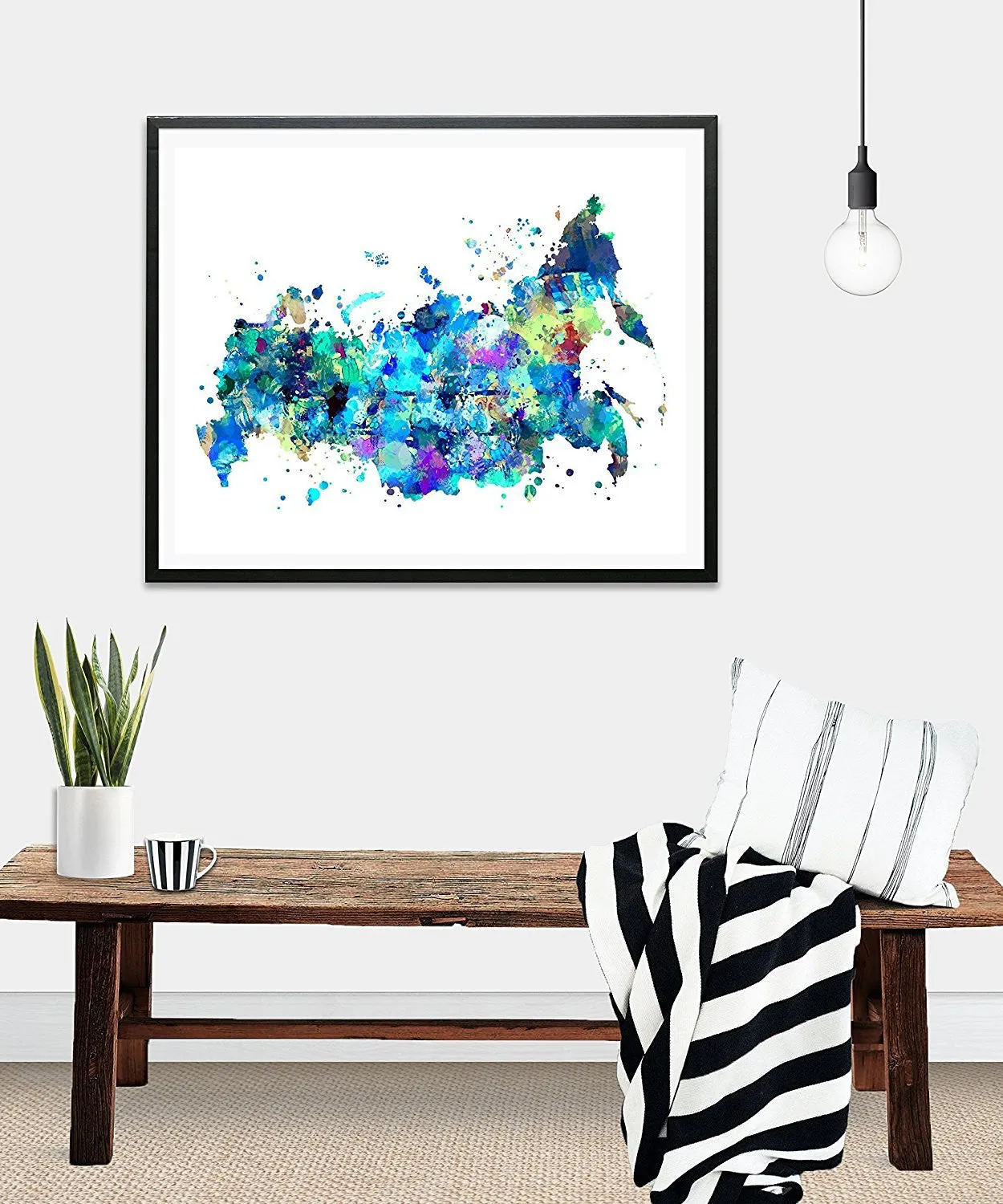 Russia Map Art Print - Unframed