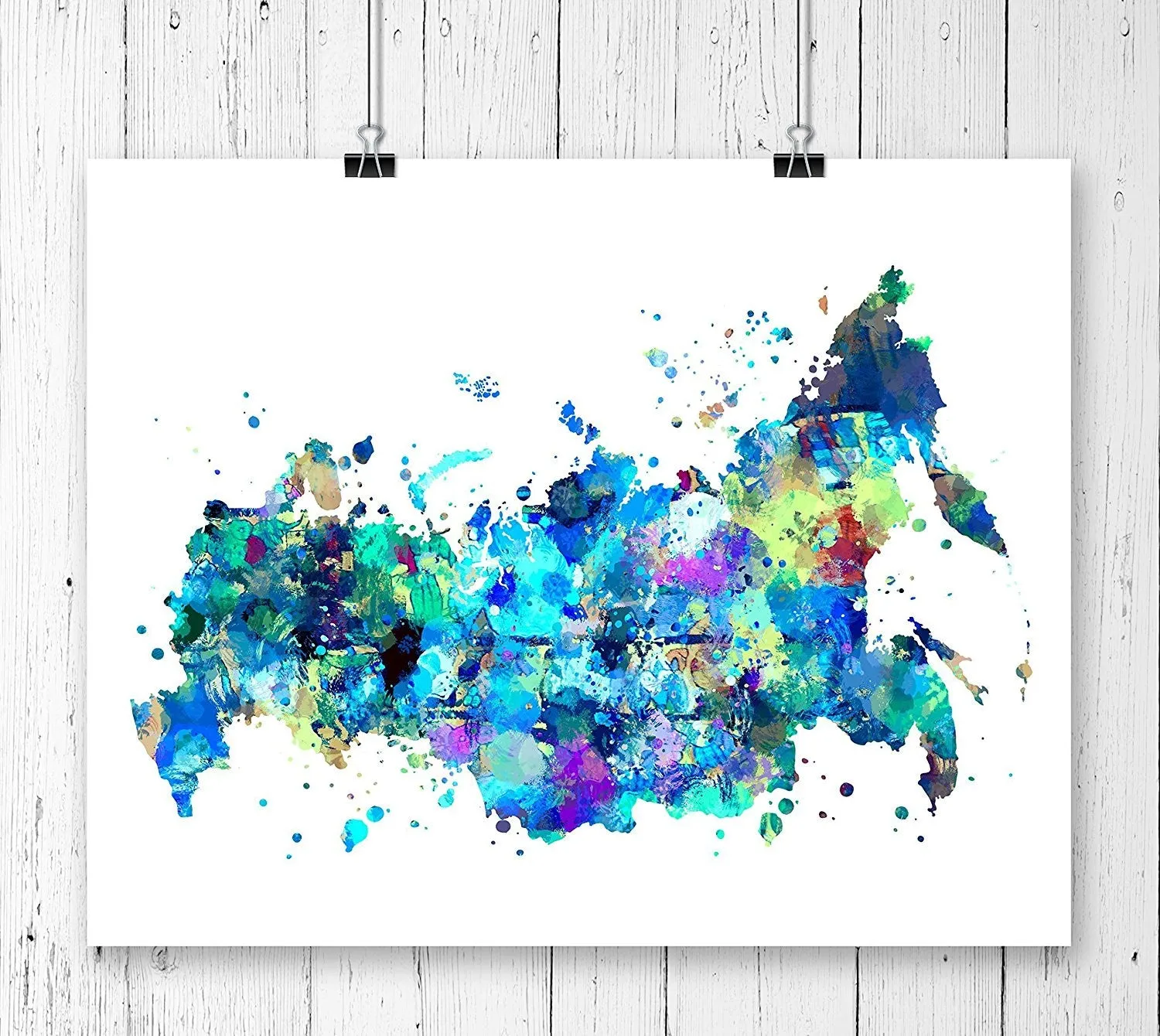 Russia Map Art Print - Unframed