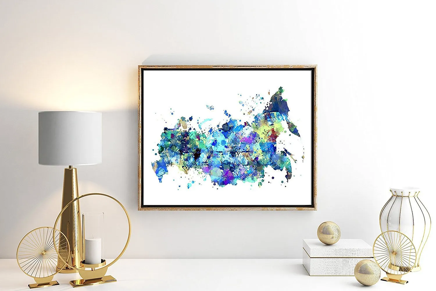 Russia Map Art Print - Unframed