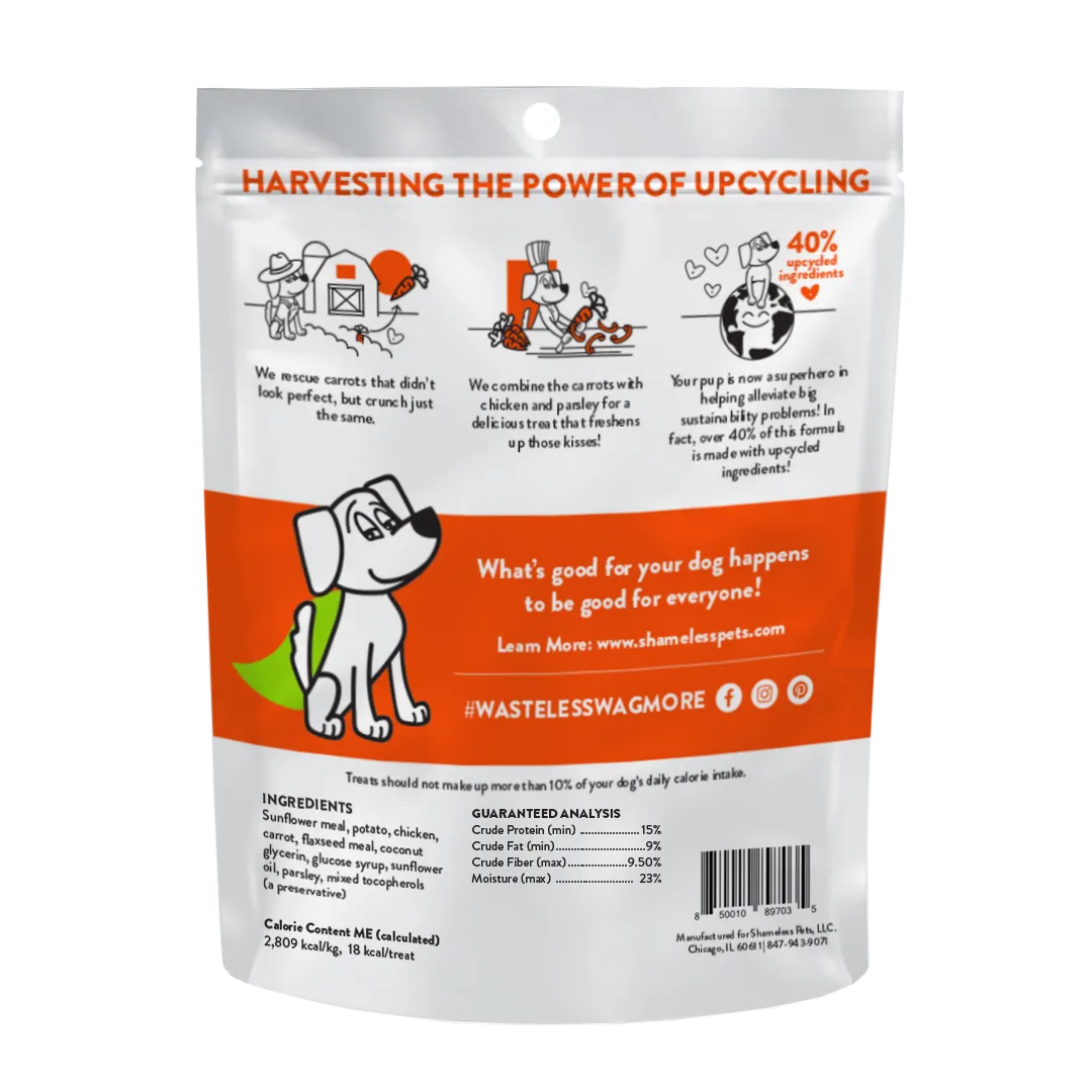 Shameless Clucken’ Carrots Grain-Free Soft-Baked Dog Treat (6-oz bag)