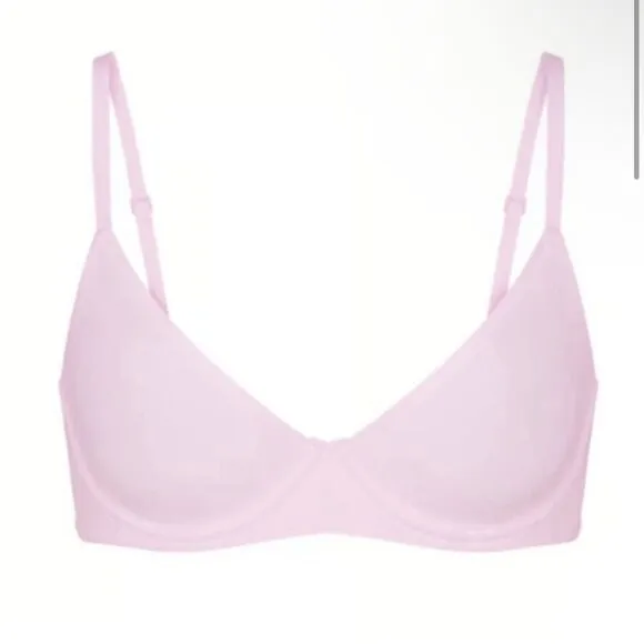 SKIMS NWT Fits Everybody Unlined Demi Bra In Cherry Blossom Light Pink Bra