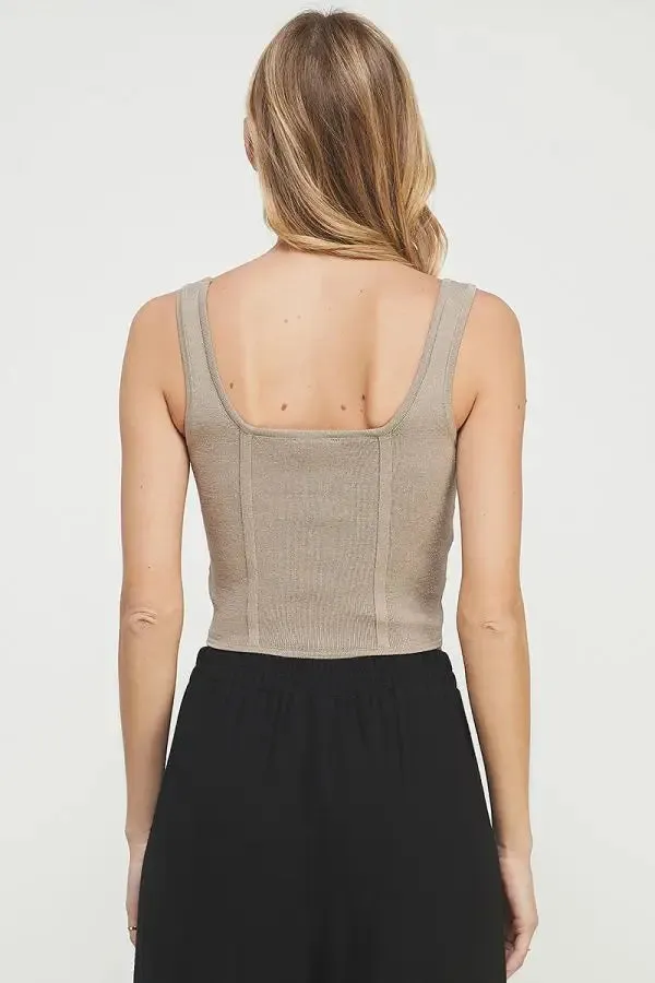 SLEEVELESS KNITTED SOFT CORSET