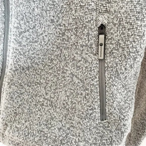 Smartwool Hudson Trail Full Zip Fleece Sweater Jacket Gray Medium