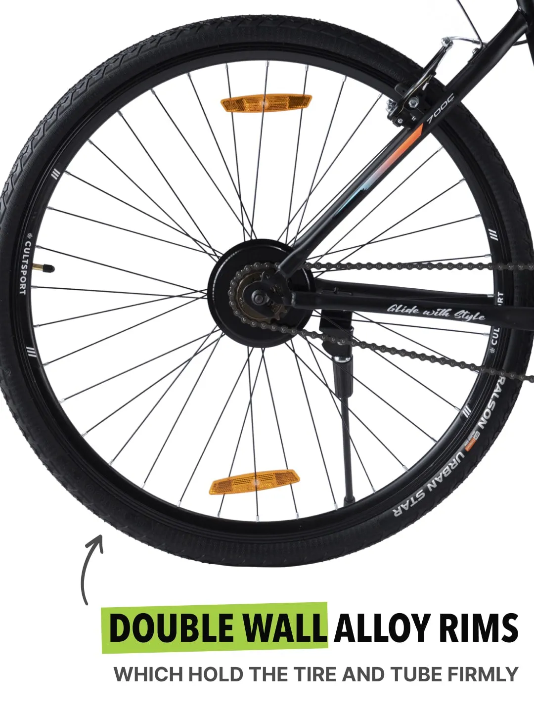 Sonic700CBlack Steel Single Speed 700C City Bike Free Trainer Sessions, Cycling Event