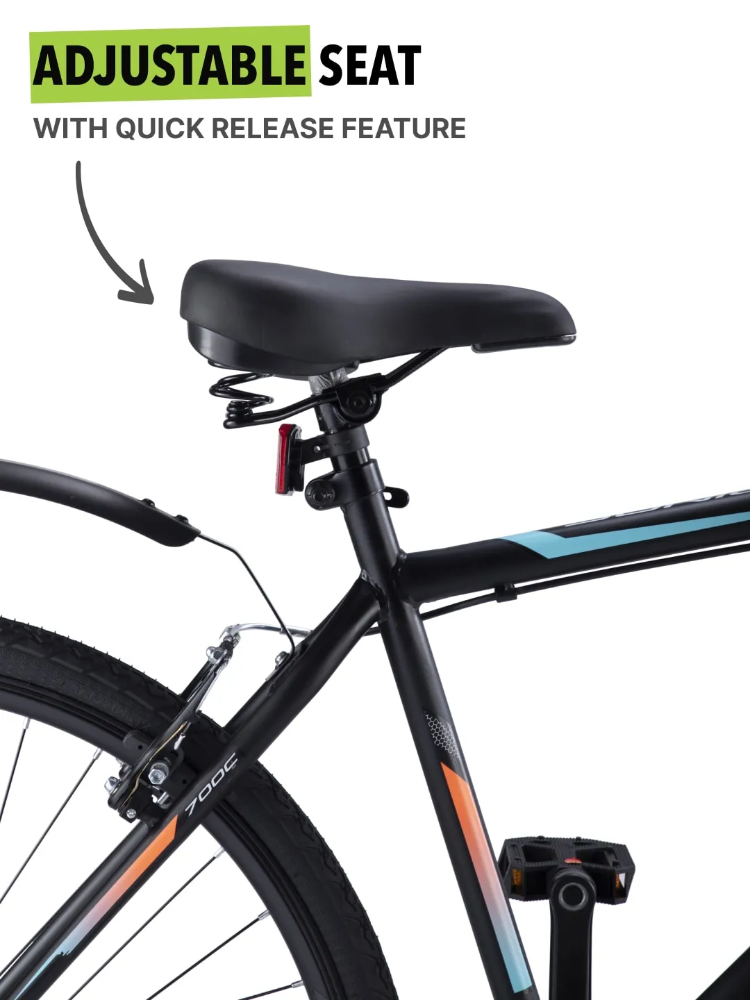 Sonic700CBlack Steel Single Speed 700C City Bike Free Trainer Sessions, Cycling Event