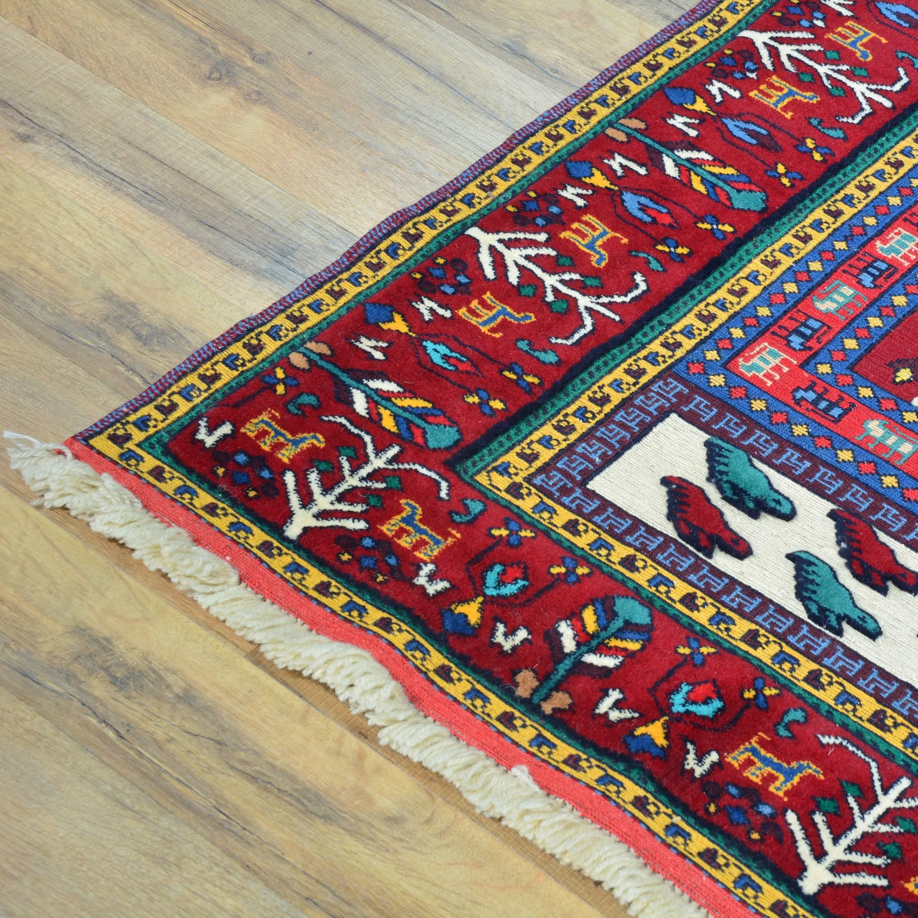 Special Tribal Handmade Hand-Knotted Sumack Wool Rug (Size 4.3 X 6.3) Cwral-9630
