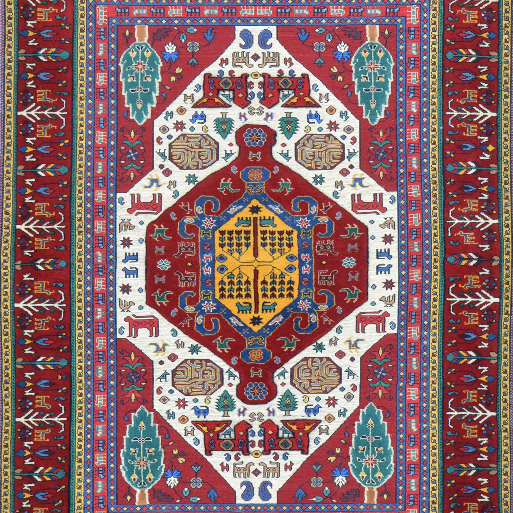 Special Tribal Handmade Hand-Knotted Sumack Wool Rug (Size 4.3 X 6.3) Cwral-9630