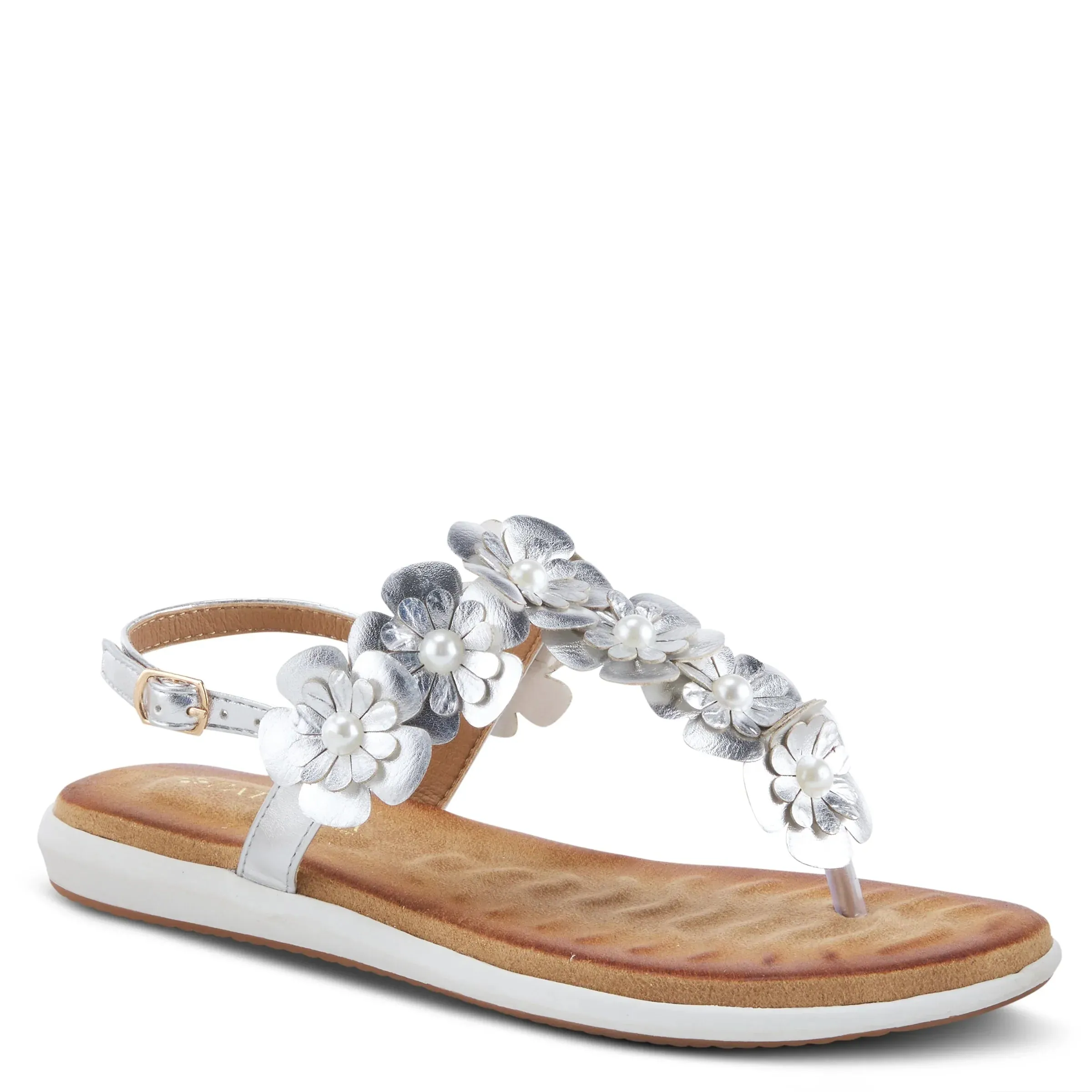 Spring Step Shoes  Patrizia Momento Women’s Vegan Thong Sandals With Flowers