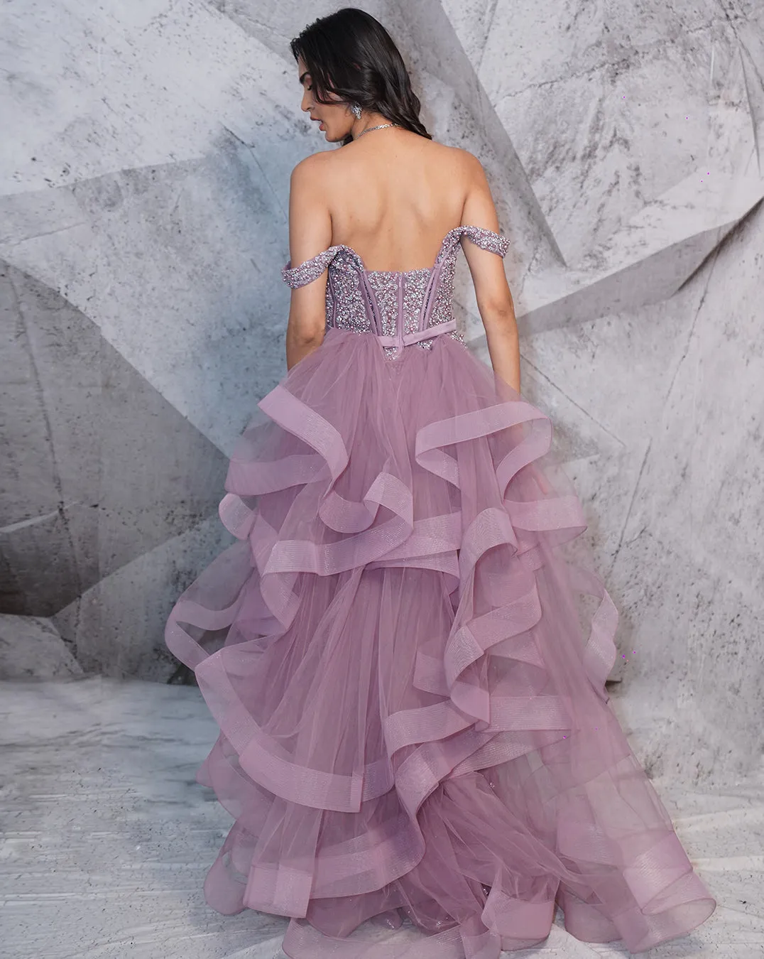 The Lilac Corset Gown