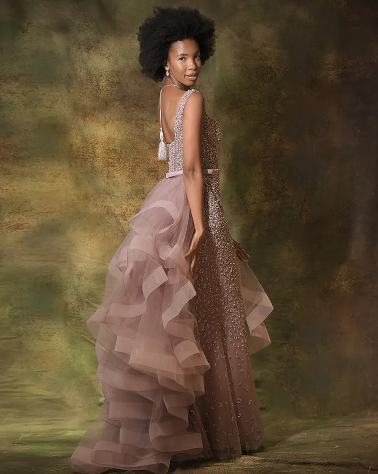 The Lilac Corset Gown