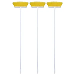 The Original Soft Sweep Magnetic Action Yellow Broom with White Metal Handles