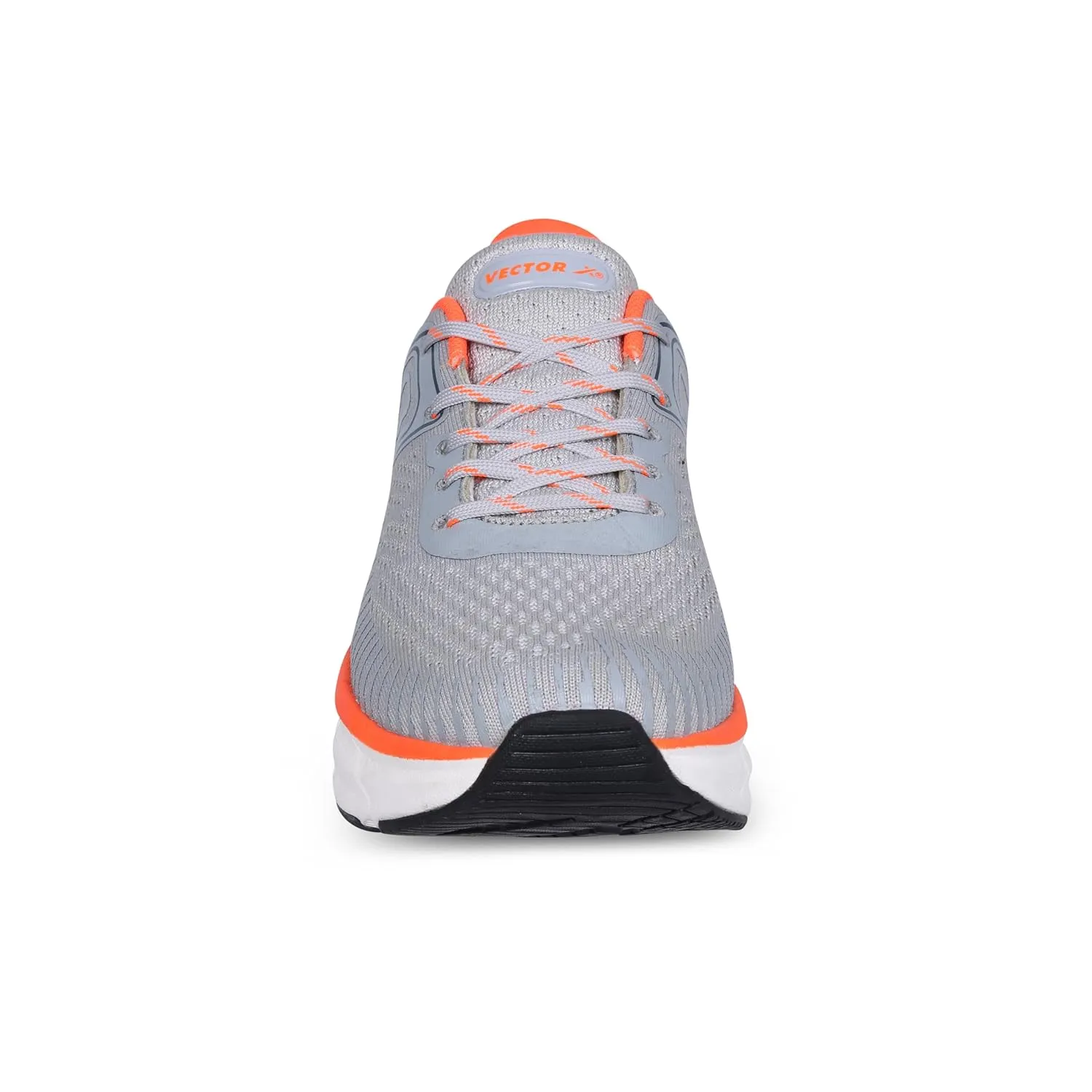 Vector X Stride Jogging Shoe, Grey/Orange | Lightweight Sports Shoes for Men | Comfortable Trainers for Running, Walking & Gym