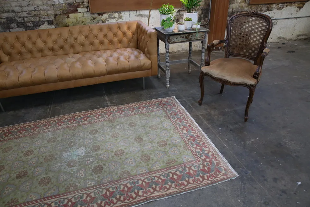 Vintage Faded Anatolian Urgup Rug 4ft x 7.4ft