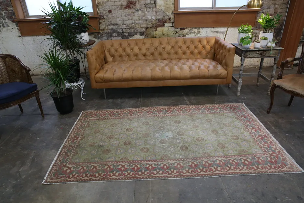 Vintage Faded Anatolian Urgup Rug 4ft x 7.4ft