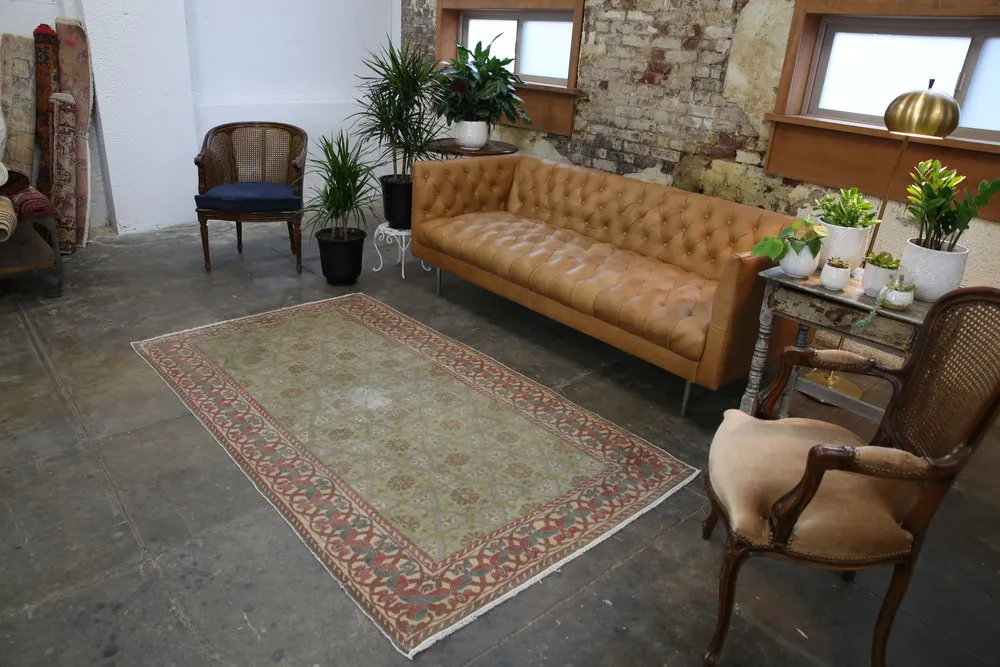 Vintage Faded Anatolian Urgup Rug 4ft x 7.4ft