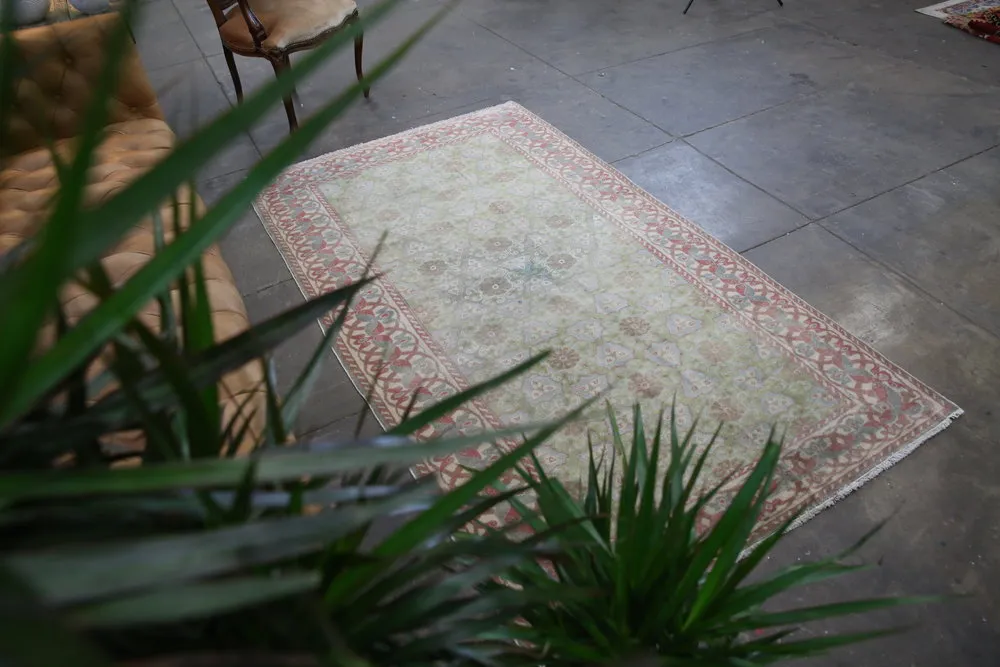 Vintage Faded Anatolian Urgup Rug 4ft x 7.4ft
