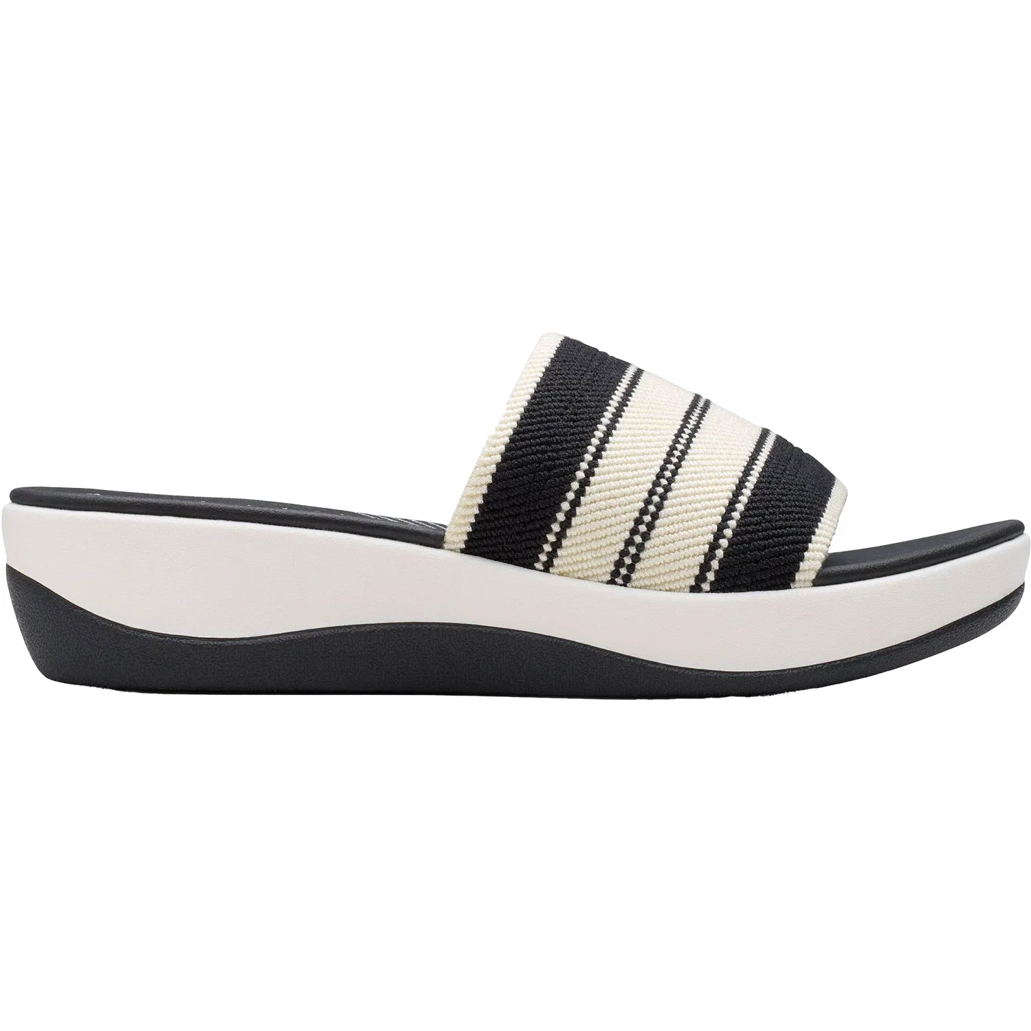 Women's Clarks Cloudsteppers Arla Hollis Black Combi Knit Synthetic