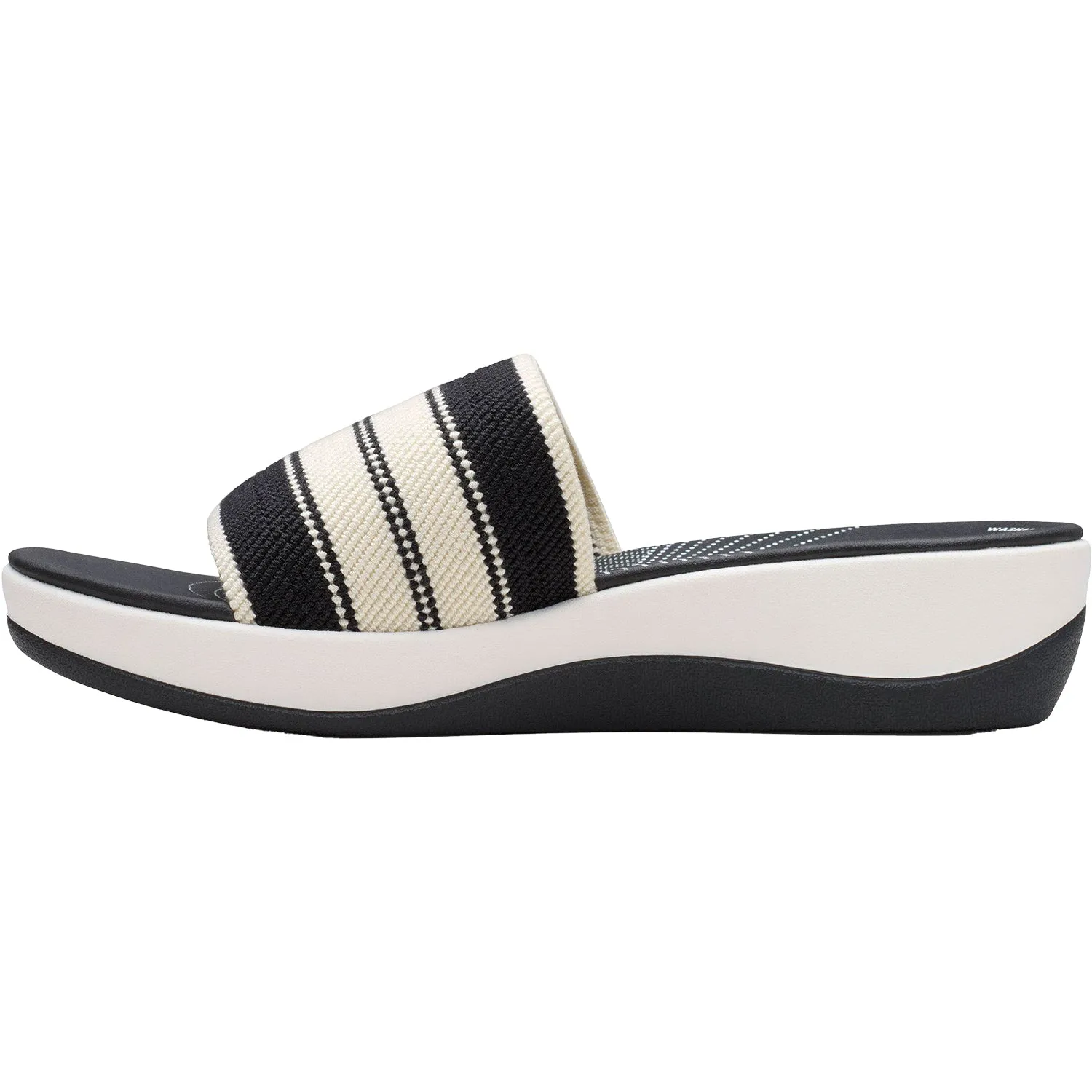 Women's Clarks Cloudsteppers Arla Hollis Black Combi Knit Synthetic