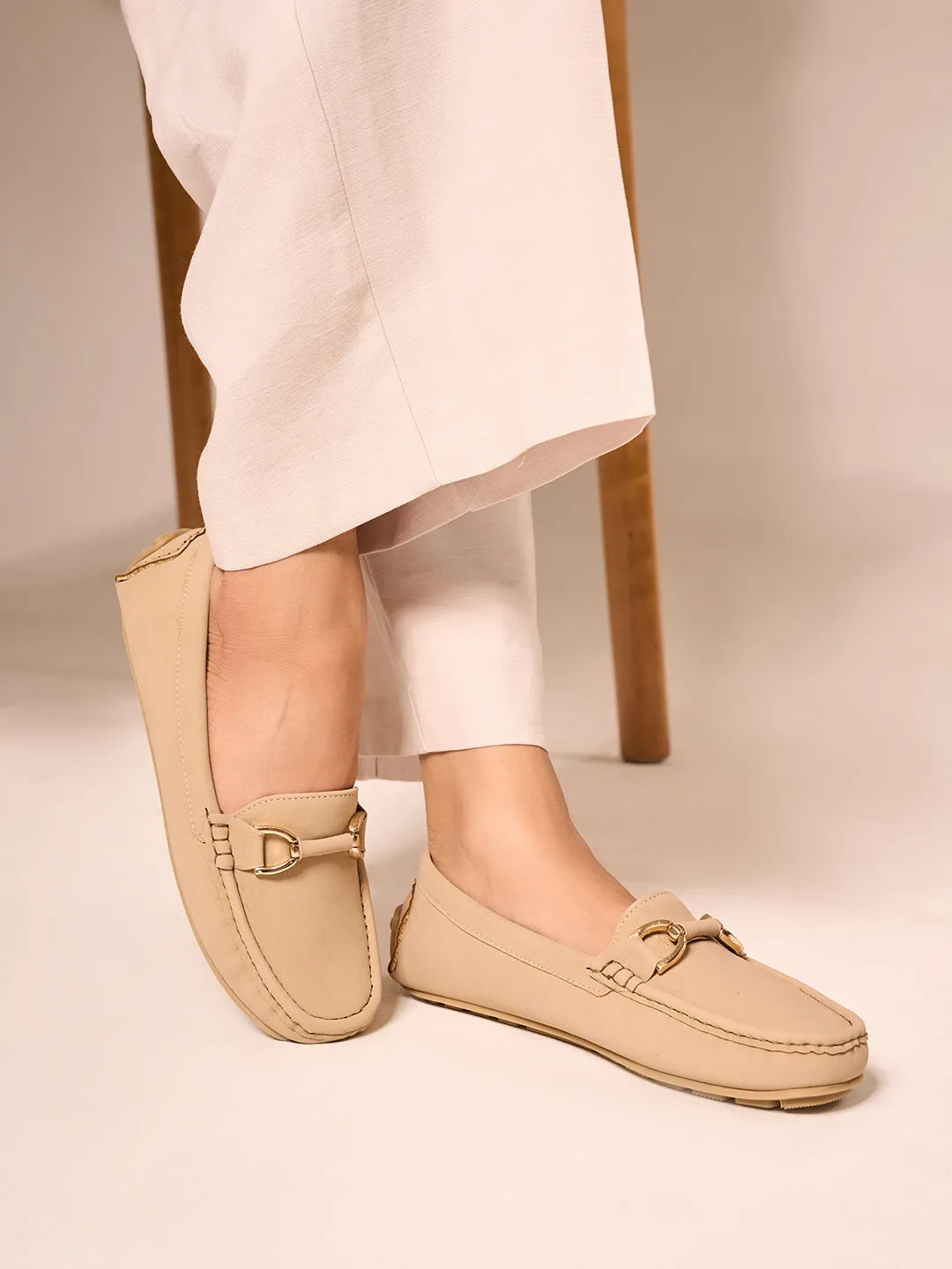 Women's Khaki Soft & Premium Loafers (IU2001)