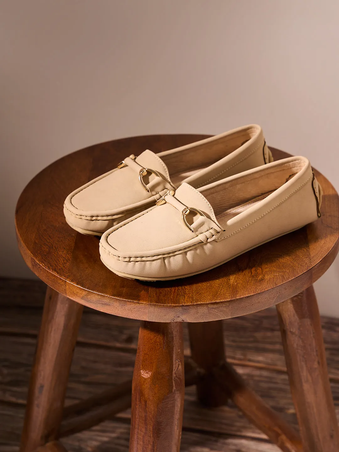 Women's Khaki Soft & Premium Loafers (IU2001)
